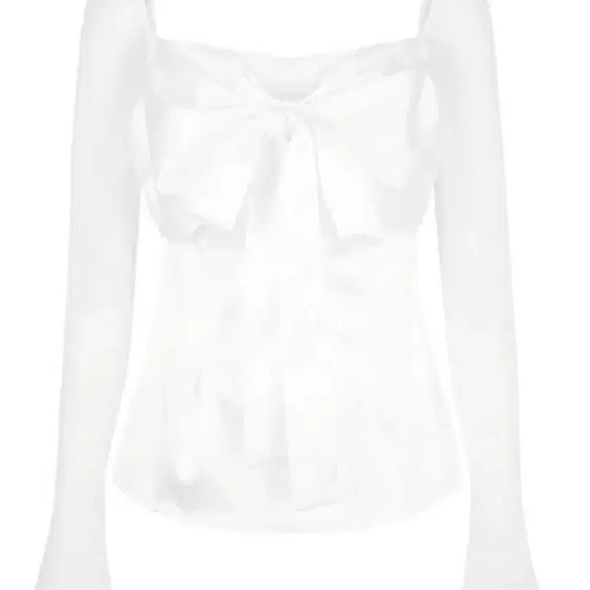 [BUNJANG] HILLA Silky Swan Blouse White / [새상품] HILLA 힐다 고희 실키 스완 블라우스 화이트 White