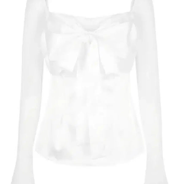[BUNJANG] HILLA Silky Swan Blouse White / [새상품] HILLA 힐다 고희 실키 스완 블라우스 화이트 White