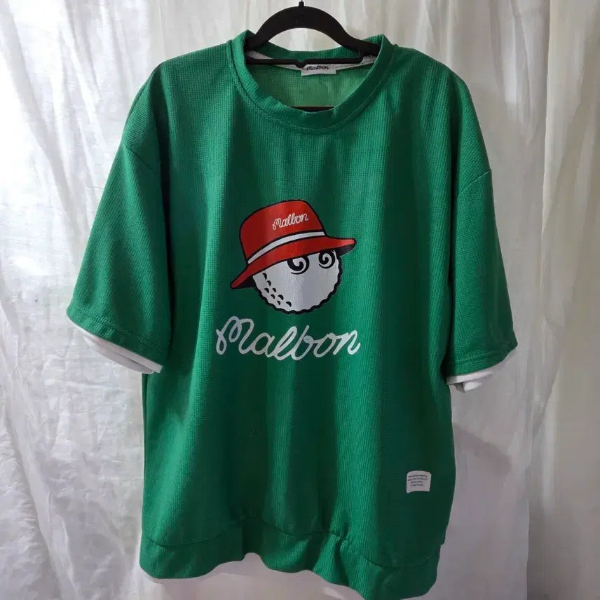 [BUNJANG] Malbon Golf Short Sleeve T-Shirt Green XL / 말본 골프 반팔 티셔츠 그린 XL