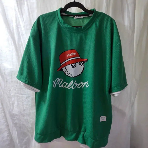 [BUNJANG] Malbon Golf Short Sleeve T-Shirt Green XL / 말본 골프 반팔 티셔츠 그린 XL