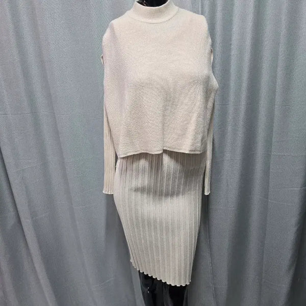[BUNJANG] Knit Vest and Dress Set / 니트 조끼  원피스 세트55