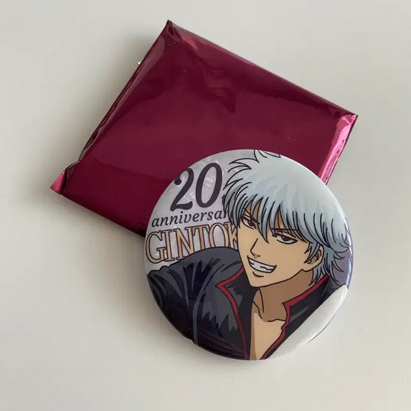 [BUNJANG] Gintama 20th Anniversary Gintoki Can Badge / 은혼 20주년 기념 뱃지 긴토키 캔뱃지 0.55