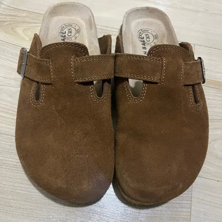 [BUNJANG] Catchball Suede Dark Brown Boston Style Slippers / 캐치볼 슬리퍼 CRS-04 스웨이드 다크 브라운