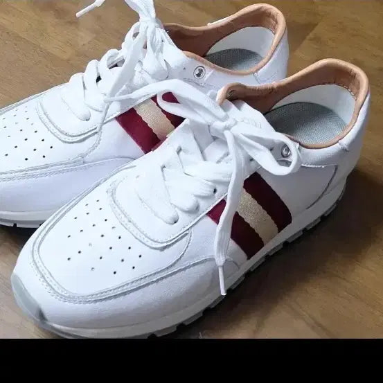 [BUNJANG] White & Brown Leather Sneakers (Size 245mm) / (새상품) 스니커즈 245m
