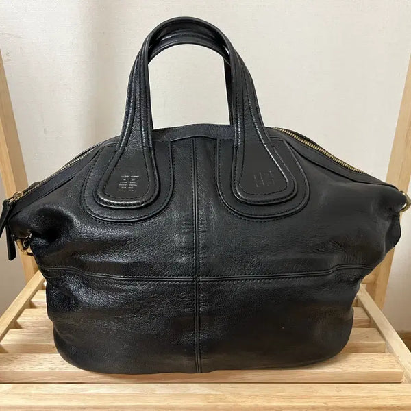 [BUNJANG] Givenchy Nightingale Black Leather Tote Bag / 지방시 나이팅게일 블랙 레더 토트백 정품
