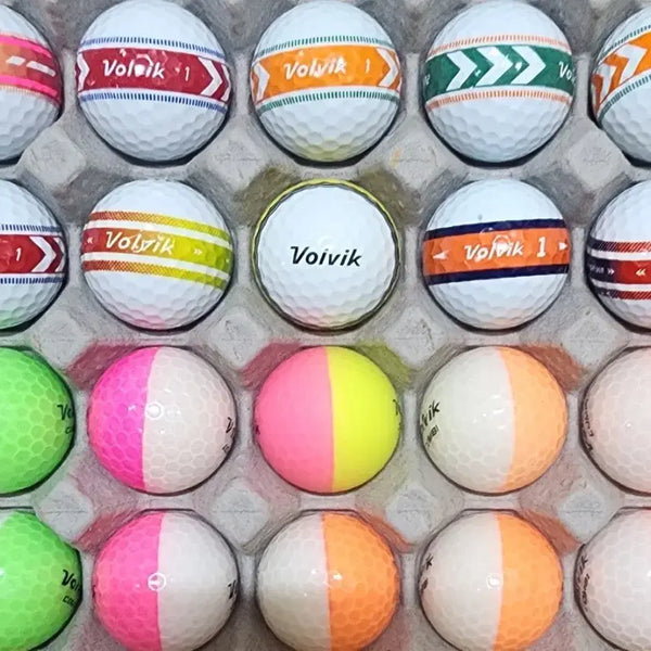 [BUNJANG] Volvik Trackball Half/Half Ball A-Grade Used Golf Balls (20 count) / 볼빅 트랙볼 반반볼 A급 로스트볼 골프공 20알