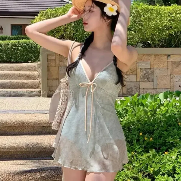 [BUNJANG] Mint Green One-Piece Swimsuit / (새상품) 민트그린 원피스 수영복