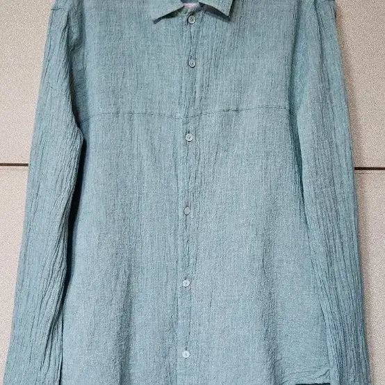 [BUNJANG] Time Homme Krinkle Cotton Shirt Mint / 타임 옴므  셔츠 민트