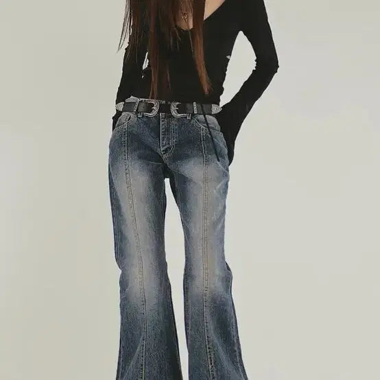 [BUNJANG] Seekwin Jam Low-Rise Bootcut Jeans / 시크윈 잼 로우라이즈 부츠컷 s