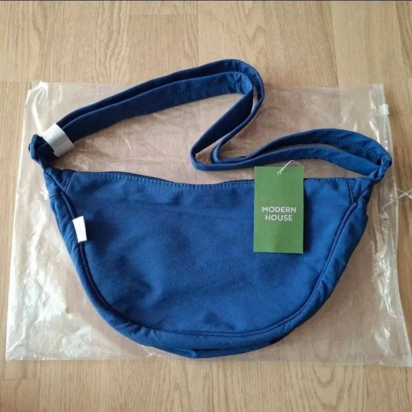 [BUNJANG] Modern House Blue Mini Half-Moon Crossbody Bag / 모던하우스 블루 미니 반달 크로스백 (새상품)