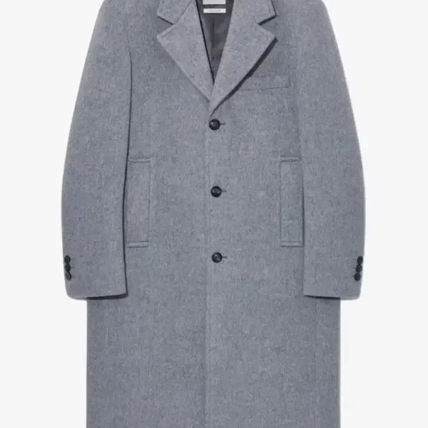 [BUNJANG] Bellie Vertical Single Coat - Mélange Grey (S) / [새상품] 벨리에 버티컬 싱글 코트 멜란지 그레이 S