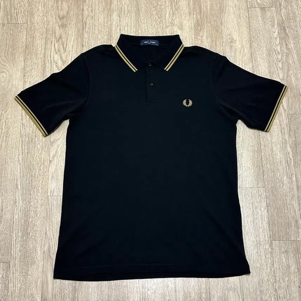 [BUNJANG] Fred Perry Black Collared T-Shirt / 프레디페리 카라티 블랙