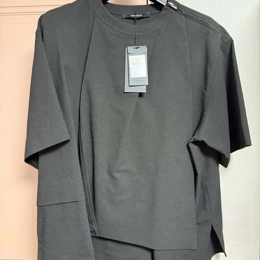 [BUNJANG] SONGZIO Asymmetric Drape T-Shirt Black (Size 48) / [새제품] 송지오 컬렉션 어시메트릭 드레이프 티셔츠 - 48