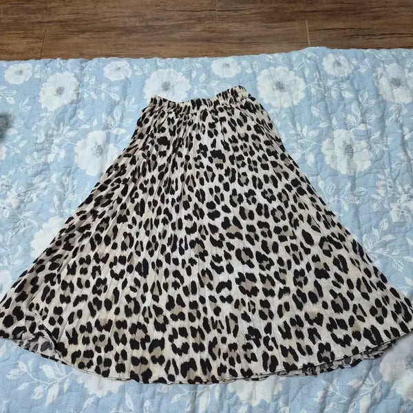 [BUNJANG] Leopard Print Long Skirt / 레오파드 롱 스커트
