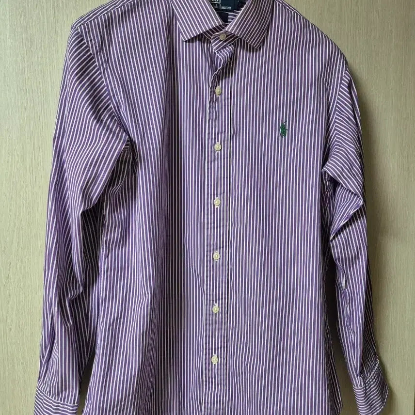 [BUNJANG] Polo Ralph Lauren Custom Fit Striped Shirt Purple (Size 41) / (정품) 폴로 랄프로렌 스트라이프 셔츠 퍼플 커스텀핏 41