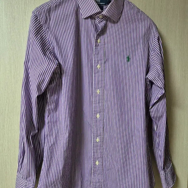 [BUNJANG] Polo Ralph Lauren Custom Fit Striped Shirt Purple (Size 41) / (정품) 폴로 랄프로렌 스트라이프 셔츠 퍼플 커스텀핏 41