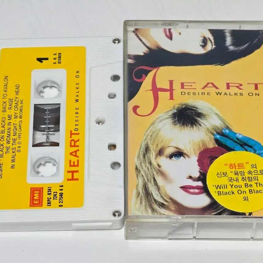 [BUNJANG] Heart Desire Walks On (1993) Cassette Tape / 하트 (Heart) - Desire Walks On (1993년 국내 정발반)