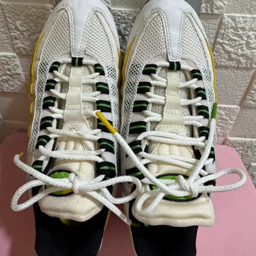 [BUNJANG] Nike Air Max 95 White Green Apple Sneakers / 나이키 에어맥스95 화이트그린애플