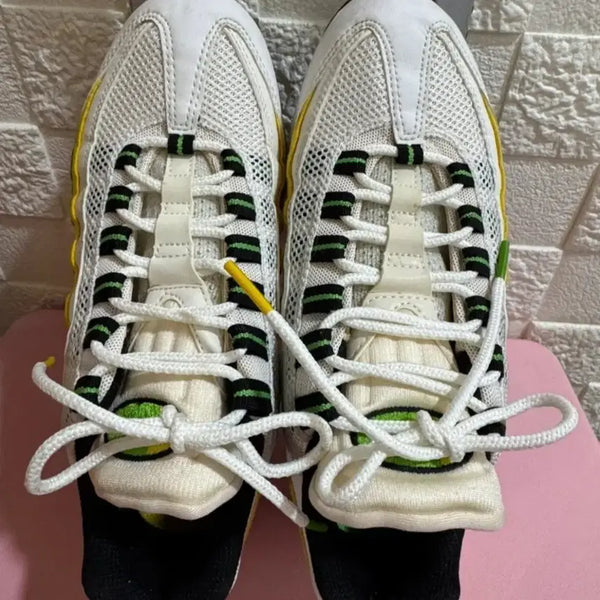 [BUNJANG] Nike Air Max 95 White Green Apple Sneakers / 나이키 에어맥스95 화이트그린애플