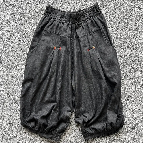 [BUNJANG] Japanese Vintage Balloon 7-Sleeve Pants Charcoal / JPN . 일본빈티지 벌룬 7부 팬츠