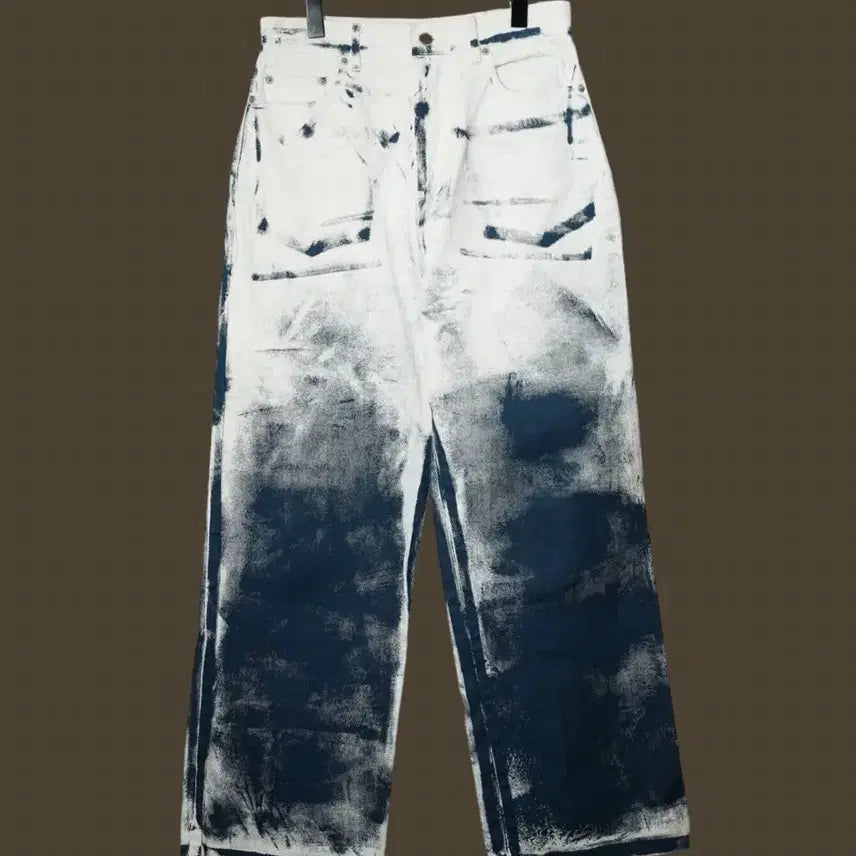[BUNJANG] EGnarts Hand Paint Denim Pants / EGNARTS 이지앤아트 페인트 데님 팬츠