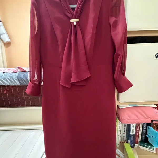 [BUNJANG] LYNN Burgundy Dress Size 55 / LYNN 버건디 원피스 55