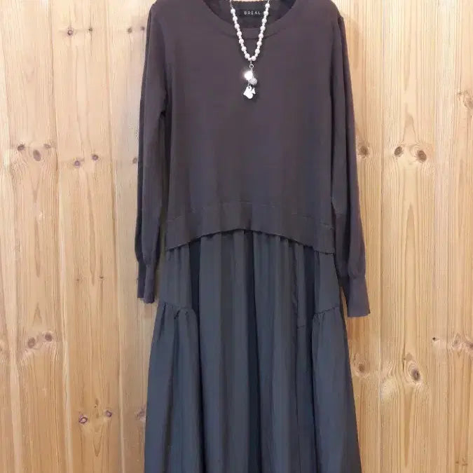 [BUNJANG] BREAL Knit Collaboration Long Dress / *BREAL 니트 콜라보 롱 원피스       ( 새 상 품 )
