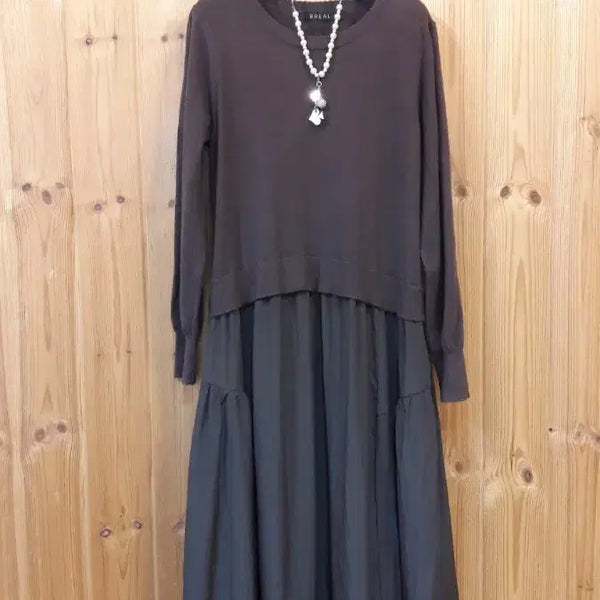 [BUNJANG] BREAL Knit Collaboration Long Dress / *BREAL 니트 콜라보 롱 원피스       ( 새 상 품 )