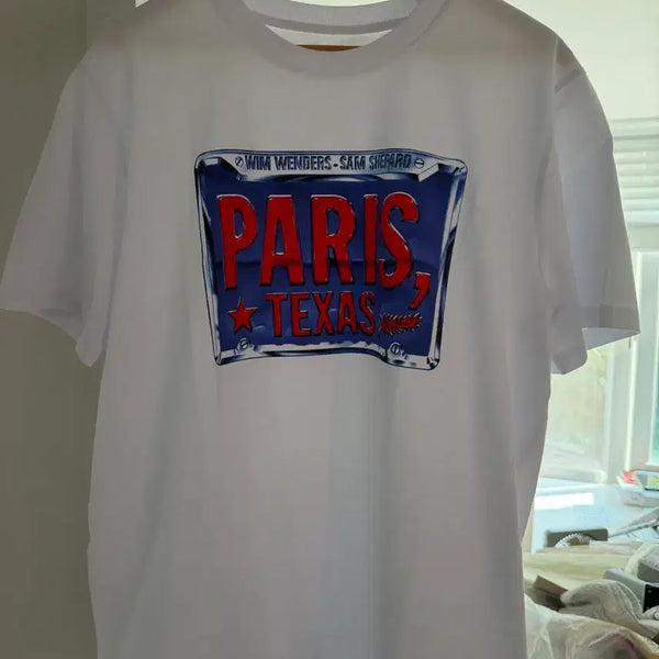 [BUNJANG] IDEA Paris, Texas License Plate T-Shirt - White / IDEA Paris, Texas License Plate T-Shirt