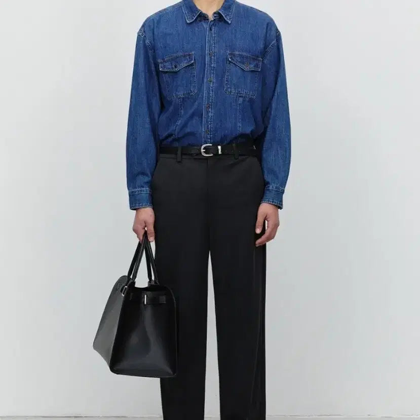 [BUNJANG] Dunst Classic Denim Shirt Midnight Blue (M) / 던스트 클래식 데님 셔츠 M 미드나잇 블루