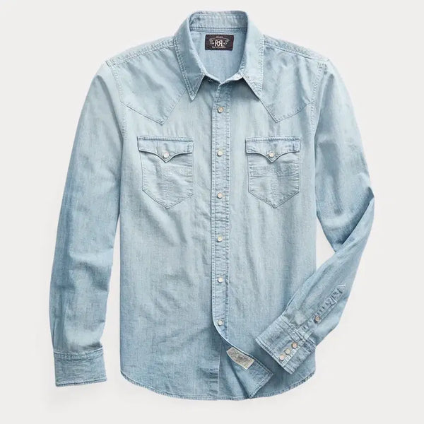 [BUNJANG] RRL Chambray Western Shirt XL / rrl 더블알엘 샴브레이 웨스턴셔츠 xl