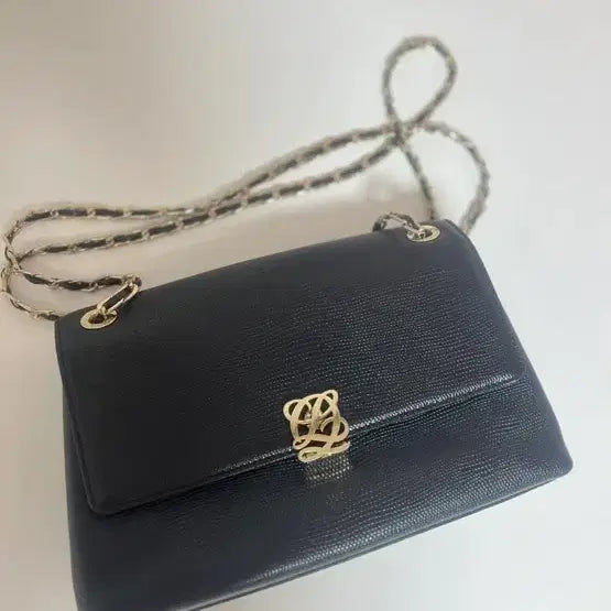 [BUNJANG] Louis Quatorze Black Chain Shoulder Bag / 루이까또즈 체인 숄더