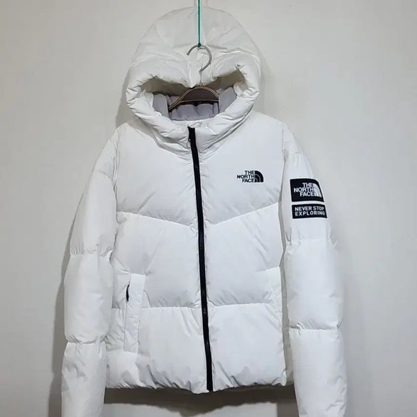 [BUNJANG] The North Face White Goose Down Padded Hooded Jacket (Size L) / (L) 노스페이스 패딩점퍼 화이트 거위털 구스다운 후드자켓