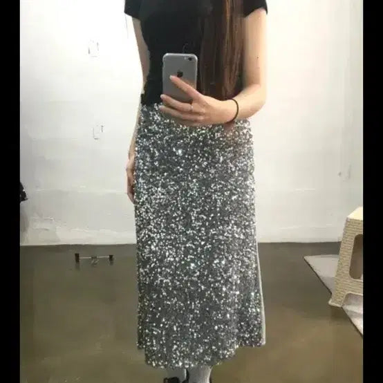 [BUNJANG] Mardi Mercredi Sequin Skirt Black / 마르디메크르디스팽클스커트free(검정)새상품