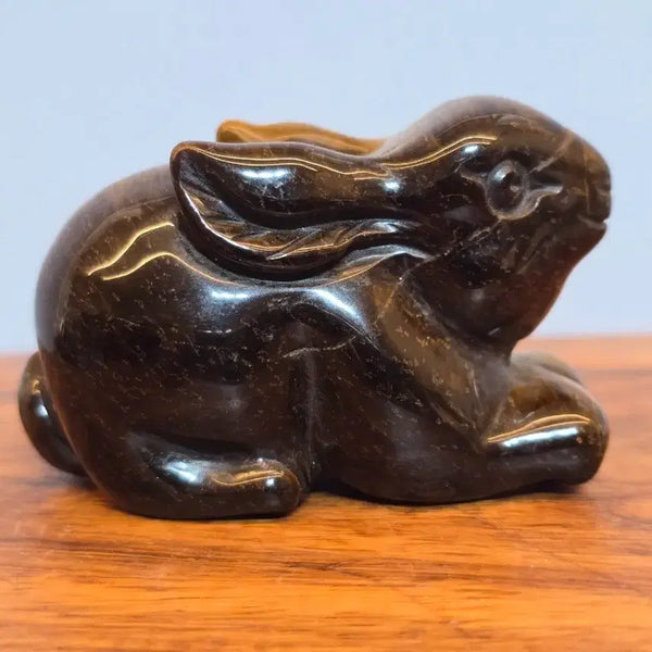 [BUNJANG] Tiger's Eye 12 Zodiac Rabbit Mineral Stone / 26081101 좋은 기운을 주는 호안석 12지 토끼 광물 수석 팝니다