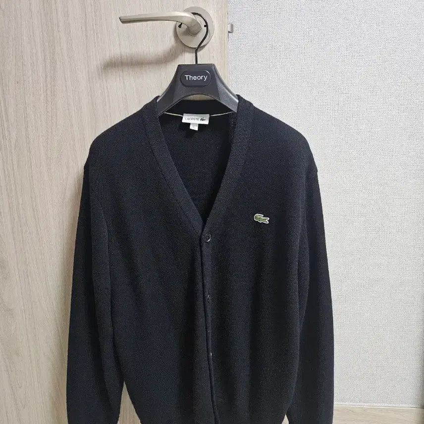 [BUNJANG] Lacoste V-Neck Cardigan Black Size L / 라코스테 가디건 5사이즈 블랙