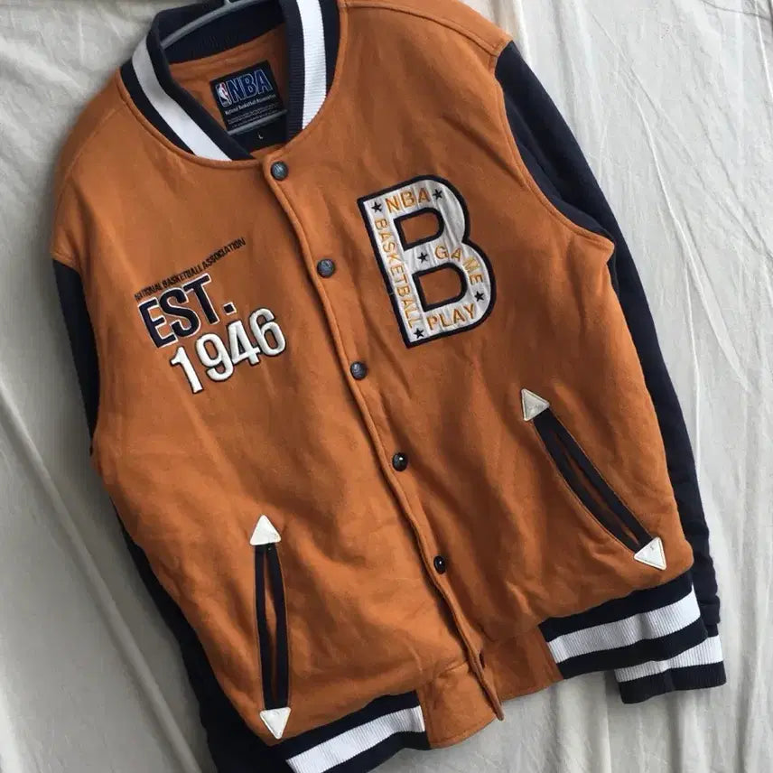 [BUNJANG] NBA Big Logo Varsity Jacket / NBA 빅로고 바시티자켓