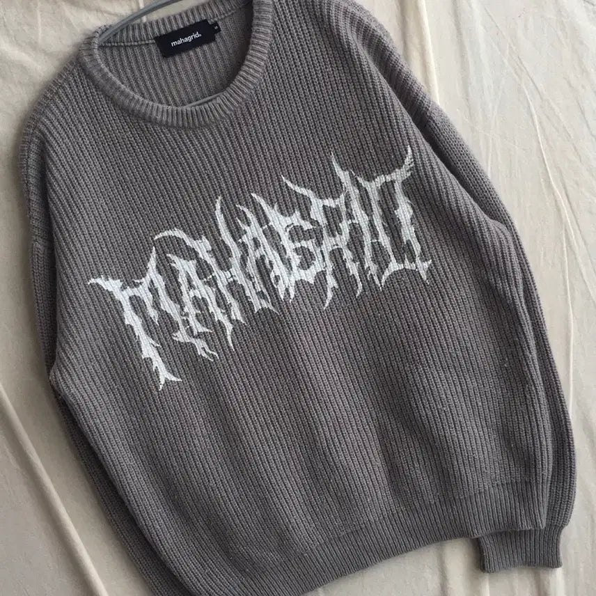 [BUNJANG] Magrid Big Logo Knit / 마하그리드 빅로고 니트