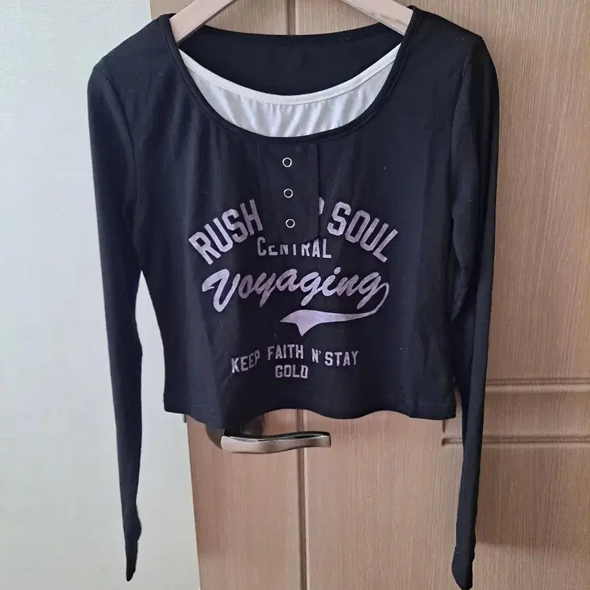 [BUNJANG] Double Layer Cropped T-Shirt / 이중 크롭티