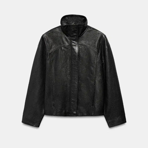 [BUNJANG] ZARA Lambskin Leather Oversized Jacket Black L / 자라 양가죽 레더 오버사이즈 재킷 (L/남녀공용가능)