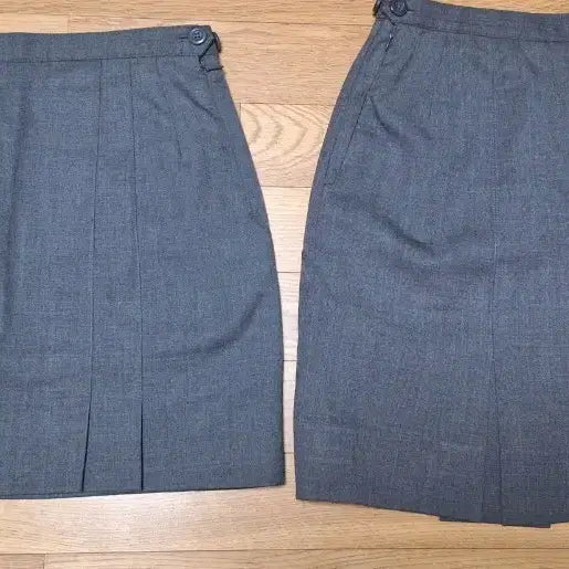 [BUNJANG] Elite Girls' School Skirt (Spring/Autumn) - Grey / 예쁜 여자교복 춘추용 교복치마 단색 2점(71, 그레이)
