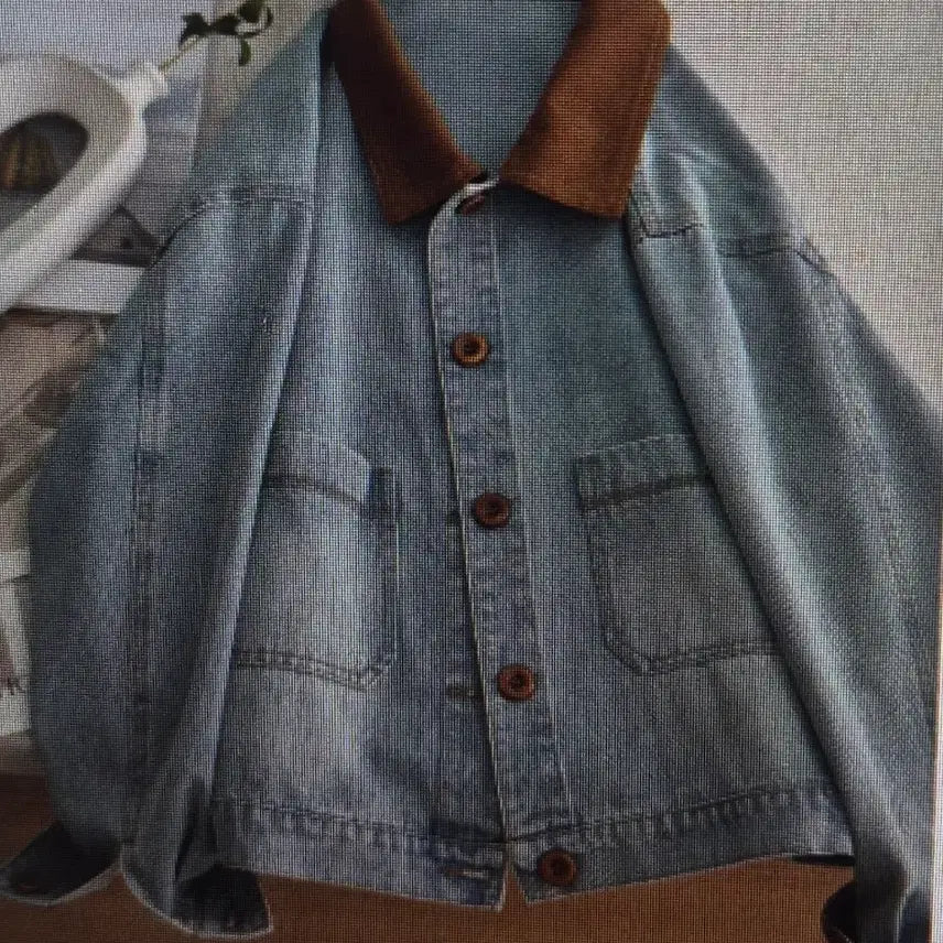 [BUNJANG] Corduroy Collar Denim Jacket / (해외배송)코듀로이 카라 데님 자켓