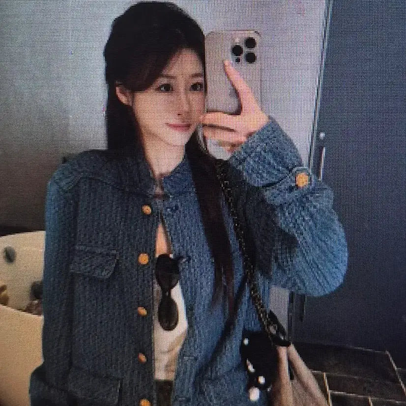 [BUNJANG] Tweed Denim Jacket Blue / (해외배송)트위드 데님자켓 블루