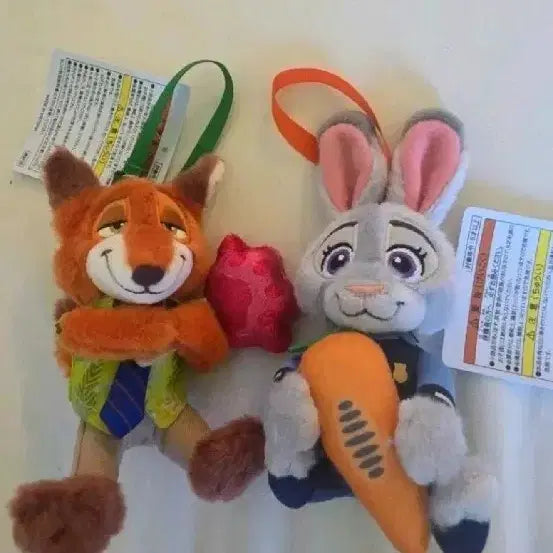 [BUNJANG] Tokyo Disney Resort Limited Zootopia Nick & Judy Plush Keychains Set of 2 / 도쿄디즈니랜드 한정 주토피아 닉&주디 인형 키링 2종 세트 일본 한정판