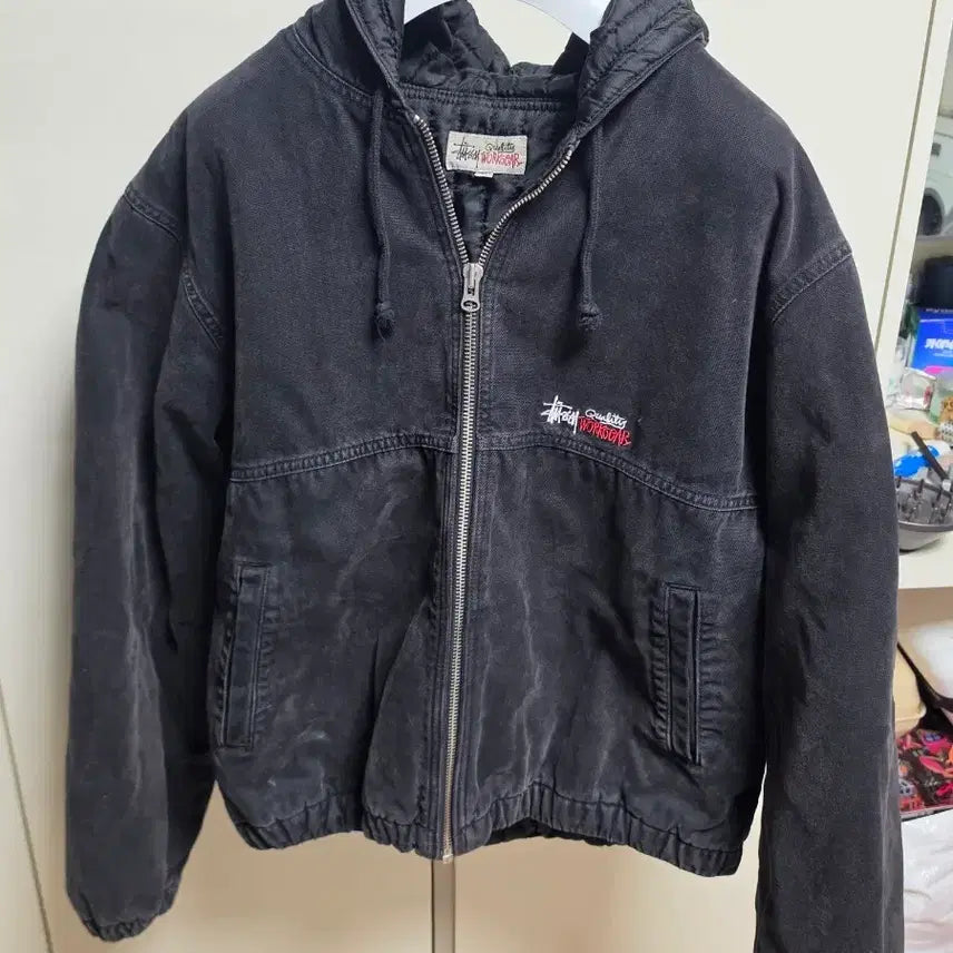 [BUNJANG] Stussy Insulated Canvas Work Jacket Black / 스투시 인슐레이티드 캔버스 워크 자켓 블랙