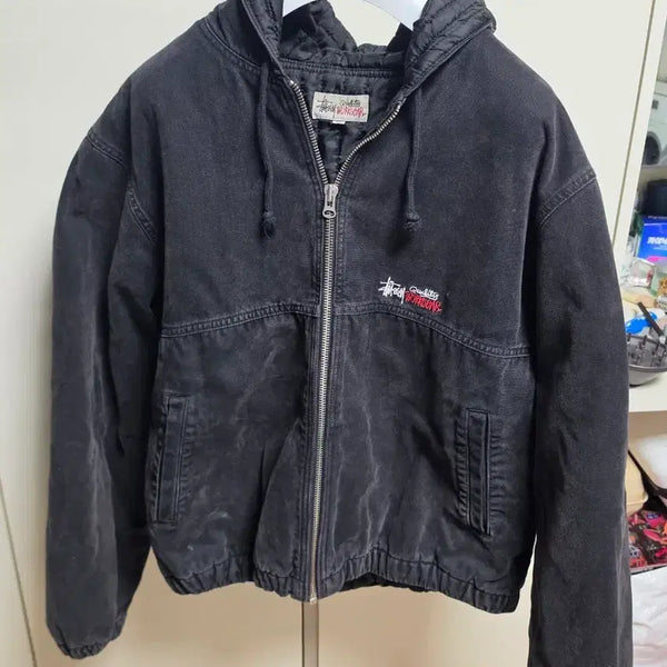 [BUNJANG] Stussy Insulated Canvas Work Jacket Black / 스투시 인슐레이티드 캔버스 워크 자켓 블랙