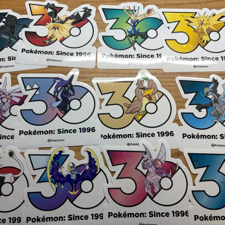 [BUNJANG] Pokemon 30th Anniversary Stickers / 포켓몬 30주년 스티커 판매합니다(핫삼 펄기아 디아루가 제르네아스 큐레무 파오리 등)