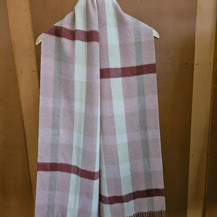 [BUNJANG] Daks Pink Check Muffler FH10-06 / 닥스 핑크 체크 머플러 (FH10-06)