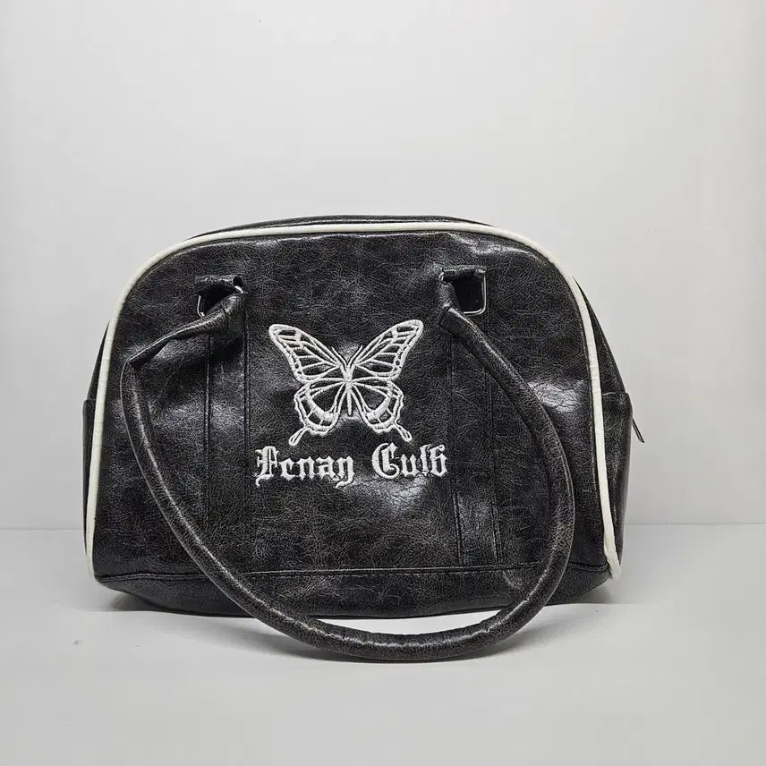 [BUNJANG] Butterfly Embroidery Shoulder Bag / 나비자수 숄더백