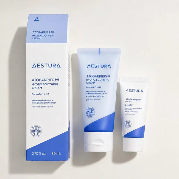 [BUNJANG] AESTURA 365 Hydro Soothing Cream 80ml + Lotion 30ml Set / 새상품/ 에스트라 365 하이드로 수딩 크림 80ml +로션 30ml